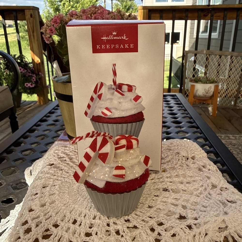 Hallmark Ornament Christmas Cupcakes #13 2022 Holiday Merry Mint Red Velvet Cake